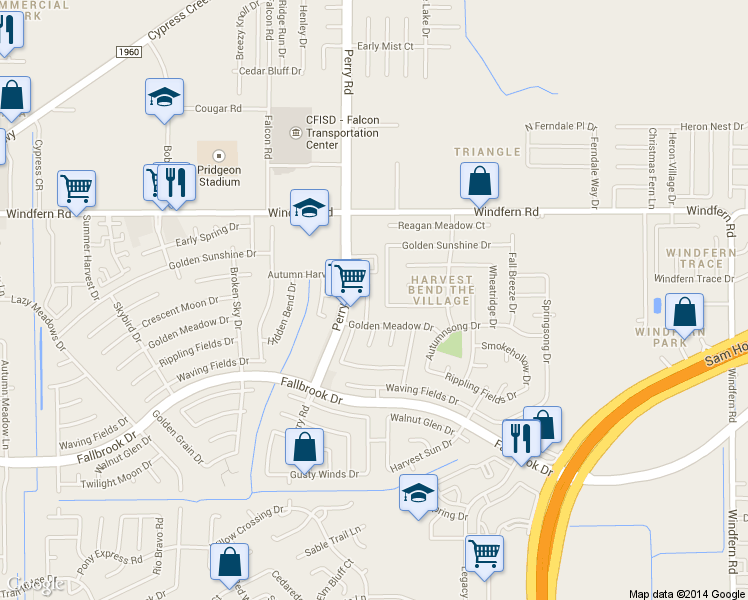 map of restaurants, bars, coffee shops, grocery stores, and more near 11132 Opatrny Meadows Lane in Houston