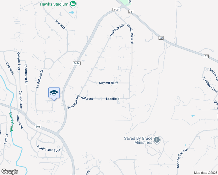 map of restaurants, bars, coffee shops, grocery stores, and more near 1139 Summit Bluff in Canyon Lake