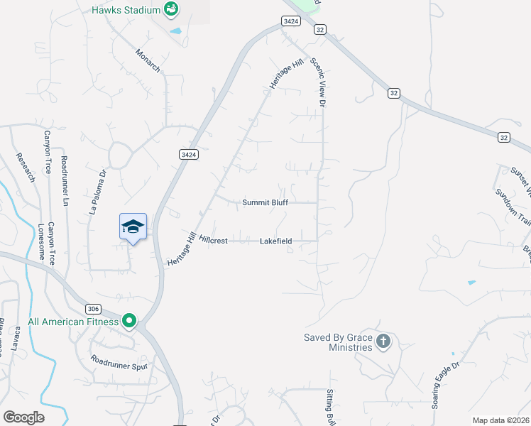 map of restaurants, bars, coffee shops, grocery stores, and more near 1139 Summit Bluff in Canyon Lake