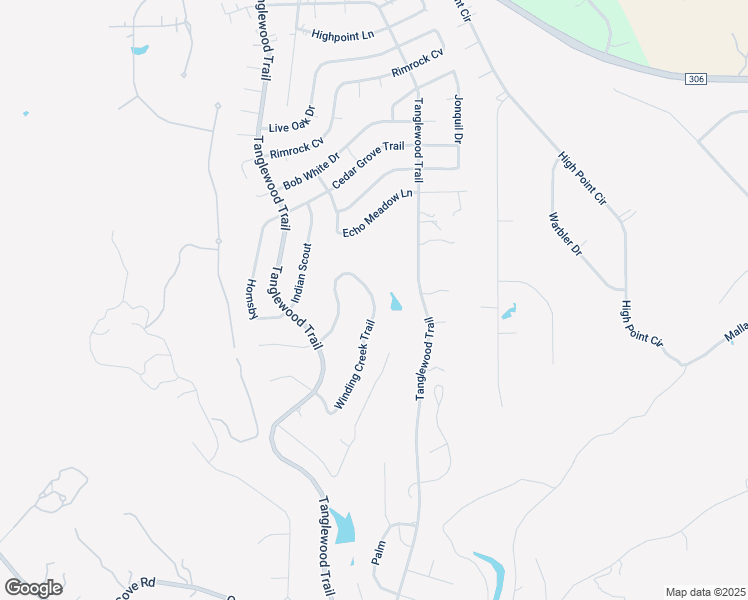 map of restaurants, bars, coffee shops, grocery stores, and more near 1585 Winding Creek Trail in Spring Branch