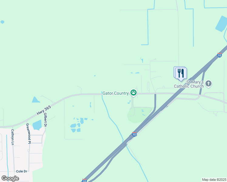 map of restaurants, bars, coffee shops, grocery stores, and more near Highway 365 in Beaumont