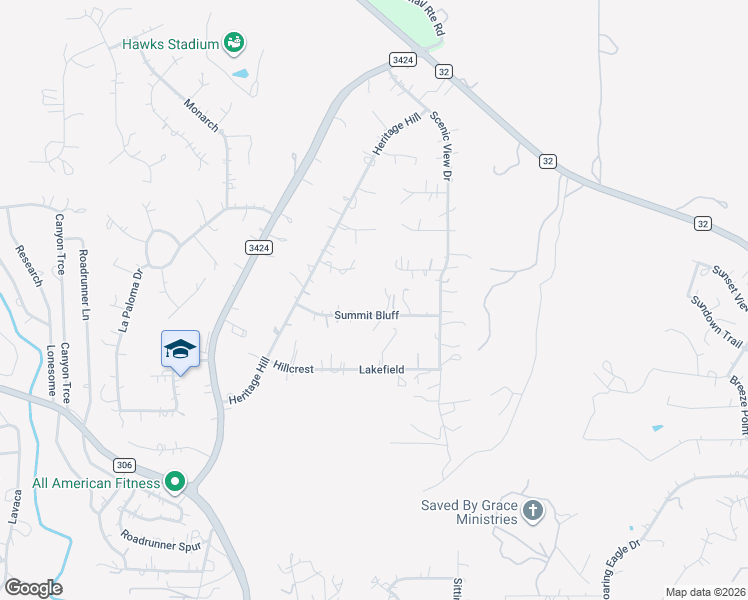 map of restaurants, bars, coffee shops, grocery stores, and more near 1088 Summit Bluff in Canyon Lake