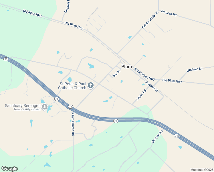 map of restaurants, bars, coffee shops, grocery stores, and more near 6700 Texas 220 Loop in La Grange