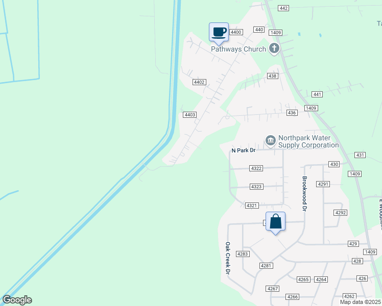 map of restaurants, bars, coffee shops, grocery stores, and more near 801 County Road 440 in Dayton