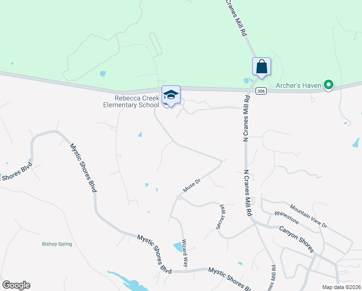map of restaurants, bars, coffee shops, grocery stores, and more near 332 Quest Avenue in Spring Branch
