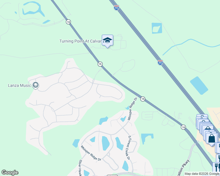 map of restaurants, bars, coffee shops, grocery stores, and more near 168 Saint Kitts Loop in St. Augustine