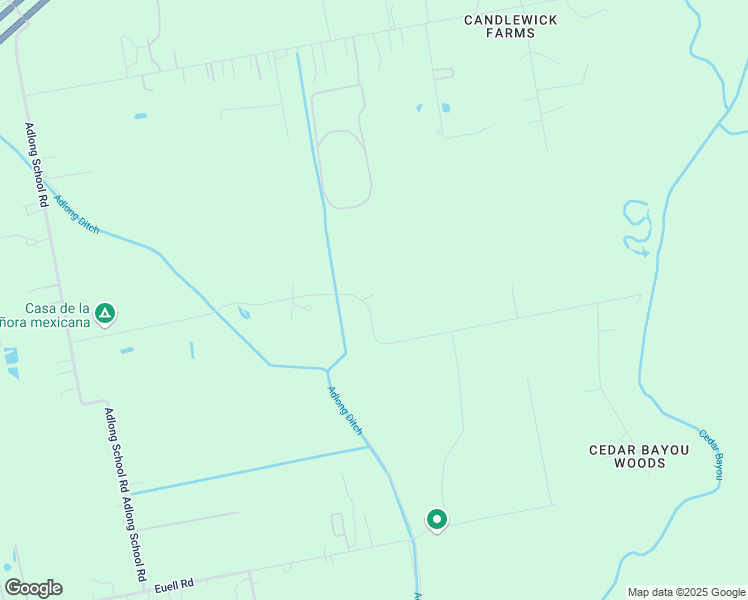 map of restaurants, bars, coffee shops, grocery stores, and more near 4107 New Road in Crosby