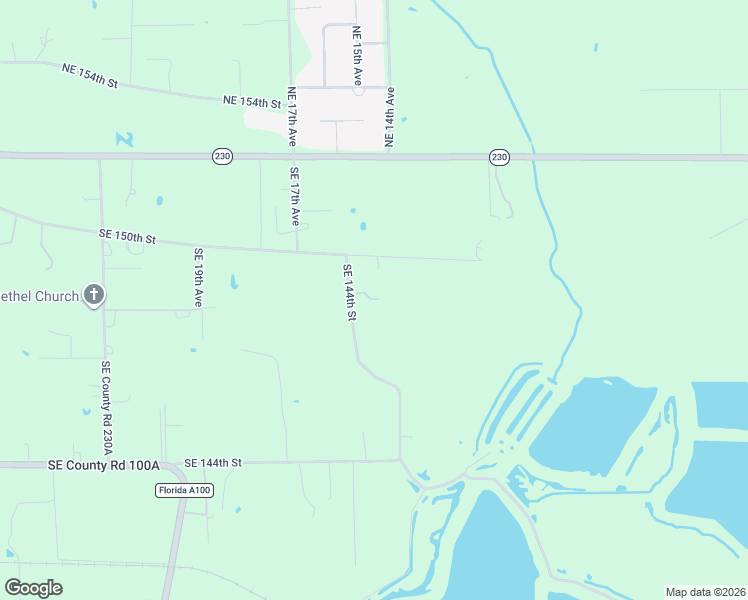 map of restaurants, bars, coffee shops, grocery stores, and more near 1620 Southeast 144th Street in Starke
