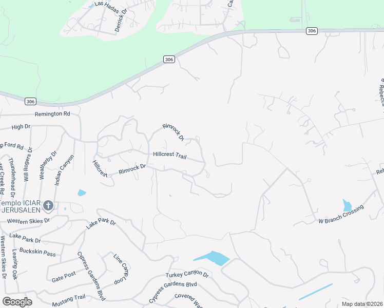 map of restaurants, bars, coffee shops, grocery stores, and more near 1021 Hillcrest Trail in Spring Branch