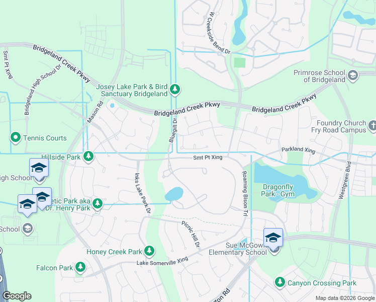 map of restaurants, bars, coffee shops, grocery stores, and more near 19255 Presa Canyon Drive in Cypress