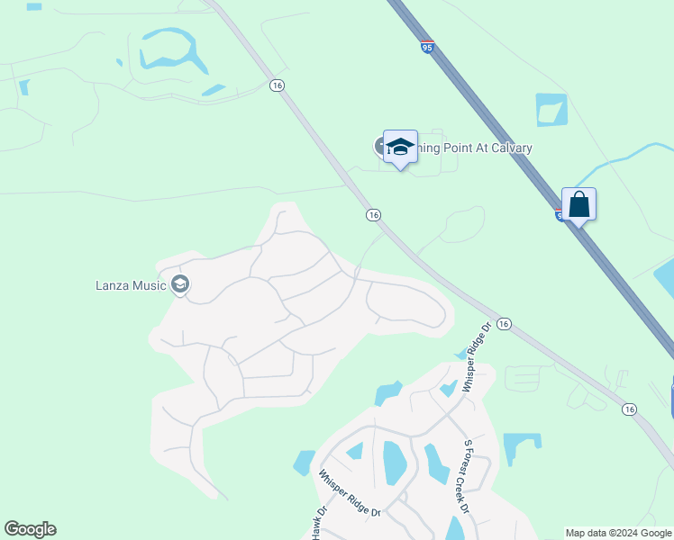 map of restaurants, bars, coffee shops, grocery stores, and more near 20 Crown Colony Road in St. Augustine