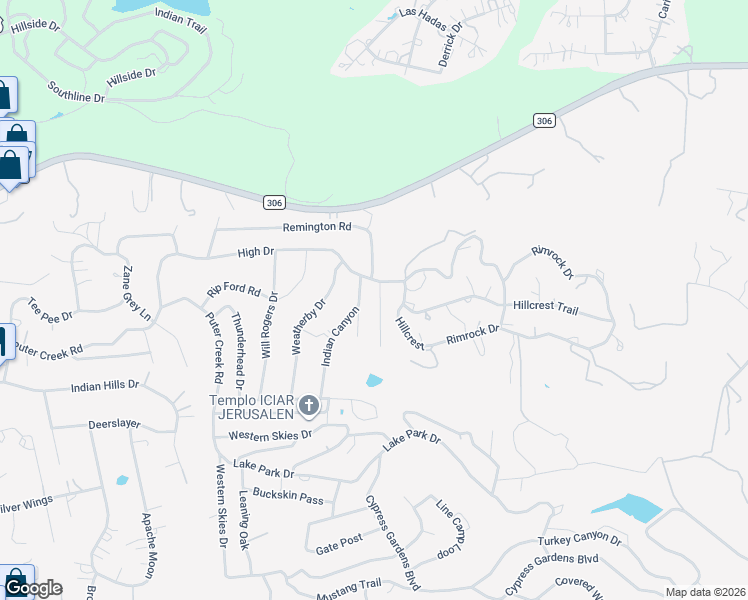 map of restaurants, bars, coffee shops, grocery stores, and more near 436 Lakeway in Spring Branch