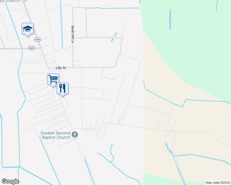 map of restaurants, bars, coffee shops, grocery stores, and more near 13668 Swimming Pool Street in Vacherie