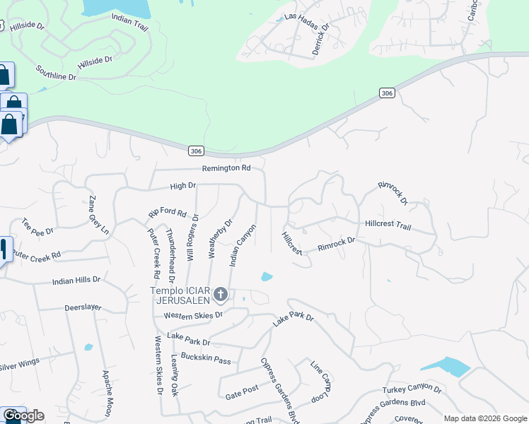 map of restaurants, bars, coffee shops, grocery stores, and more near 436 Lakeway in Spring Branch