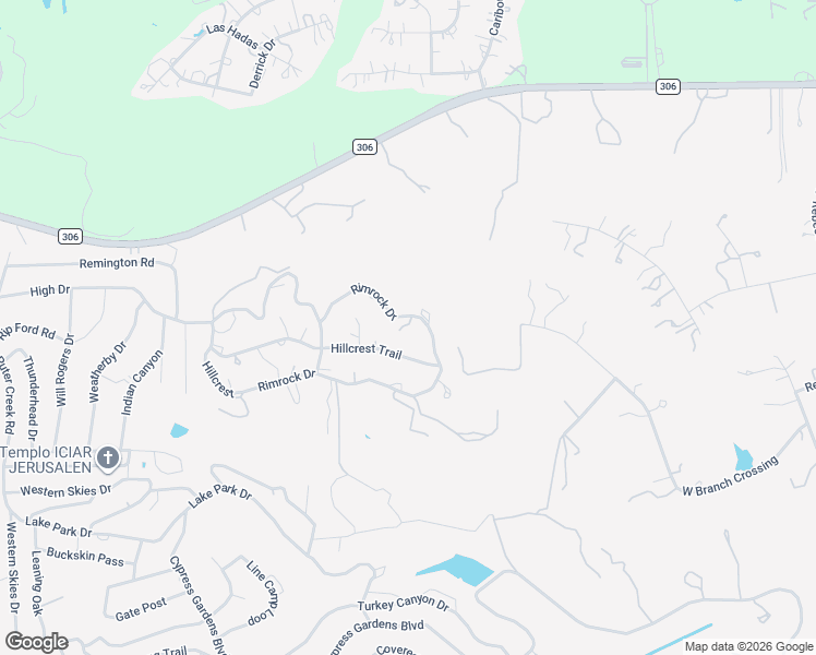 map of restaurants, bars, coffee shops, grocery stores, and more near 1021 Hillcrest Trail in Spring Branch