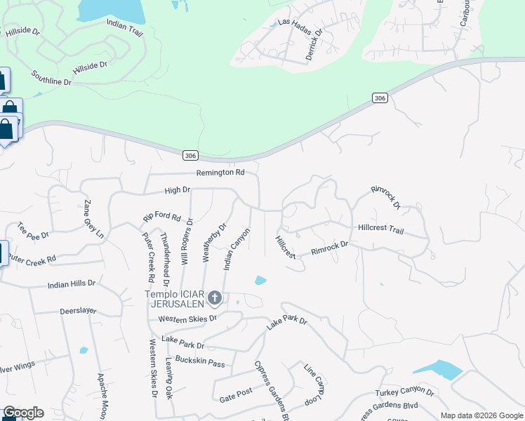 map of restaurants, bars, coffee shops, grocery stores, and more near 436 Lakeway in Spring Branch