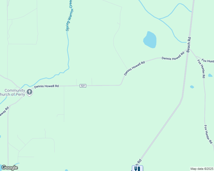 map of restaurants, bars, coffee shops, grocery stores, and more near Dennis Howell Road in Taylor County