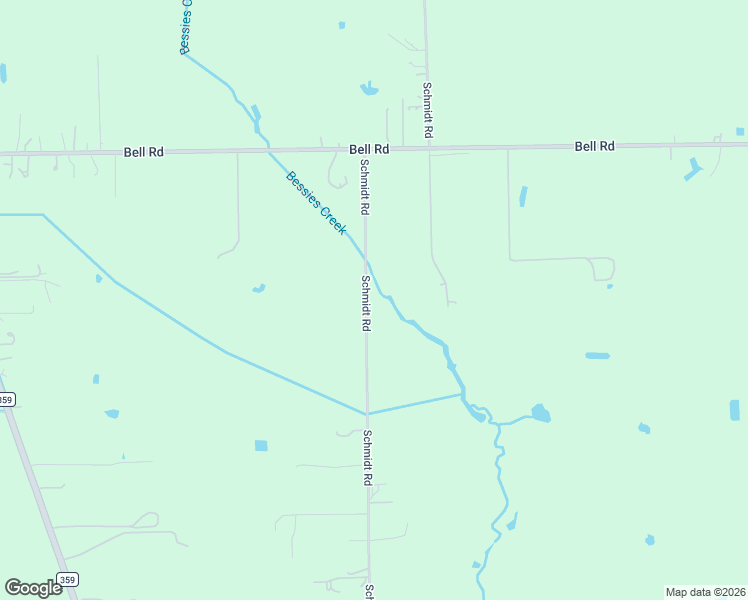 map of restaurants, bars, coffee shops, grocery stores, and more near 10859 Schmidt Road in Waller