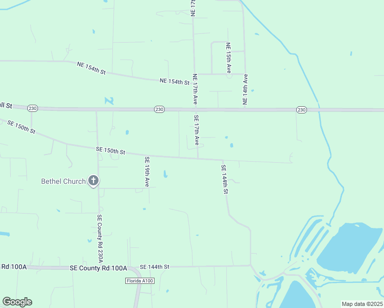 map of restaurants, bars, coffee shops, grocery stores, and more near 1791 Southeast 150th Street in Starke
