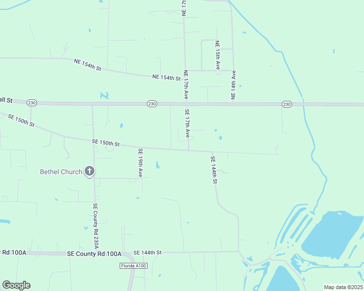 map of restaurants, bars, coffee shops, grocery stores, and more near 1791 Southeast 150th Street in Starke