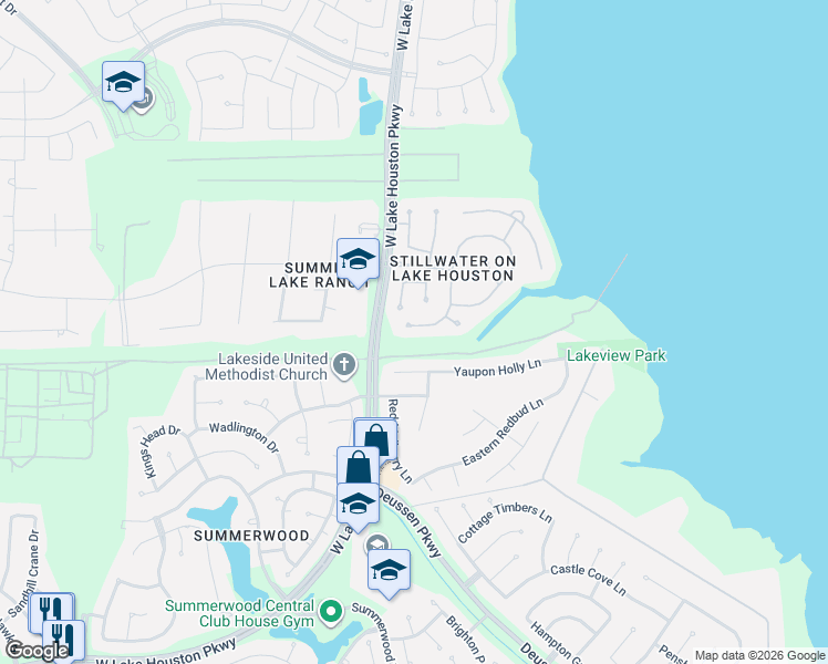 map of restaurants, bars, coffee shops, grocery stores, and more near 14706 Somerset Horizon Lane in Houston