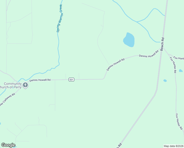 map of restaurants, bars, coffee shops, grocery stores, and more near 1670 Dennis Howell Road in Perry