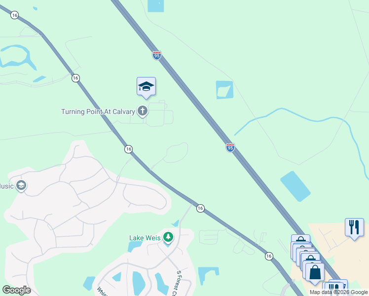 map of restaurants, bars, coffee shops, grocery stores, and more near 378 Downs Corner Road in St. Augustine