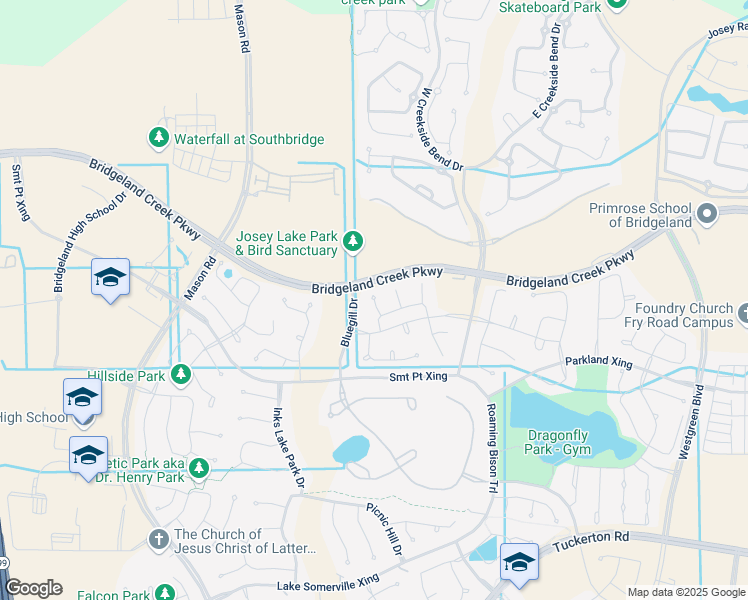 map of restaurants, bars, coffee shops, grocery stores, and more near 16211 Alligator Gar Court in Cypress