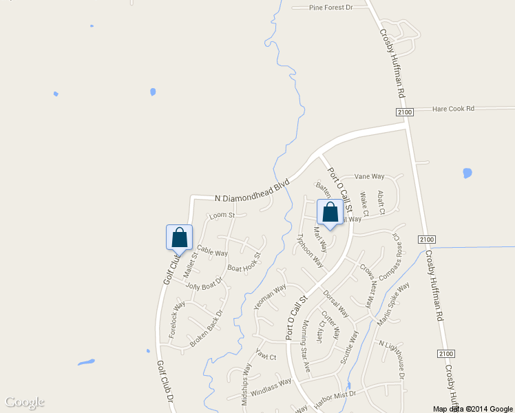 map of restaurants, bars, coffee shops, grocery stores, and more near 934 Yacht Court in Crosby