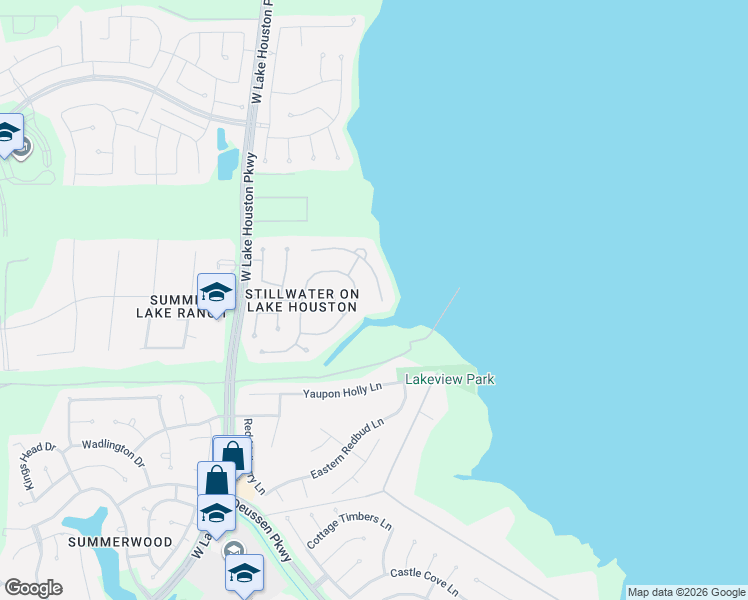 map of restaurants, bars, coffee shops, grocery stores, and more near 13311 Whisper Hollow Lane in Houston