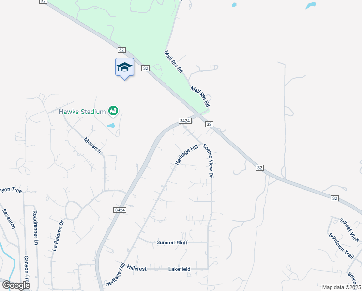 map of restaurants, bars, coffee shops, grocery stores, and more near 1371 Heritage Hill in Canyon Lake