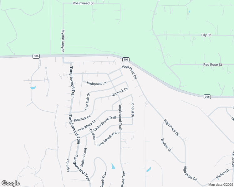 map of restaurants, bars, coffee shops, grocery stores, and more near 1407 Rimrock Cove in Spring Branch