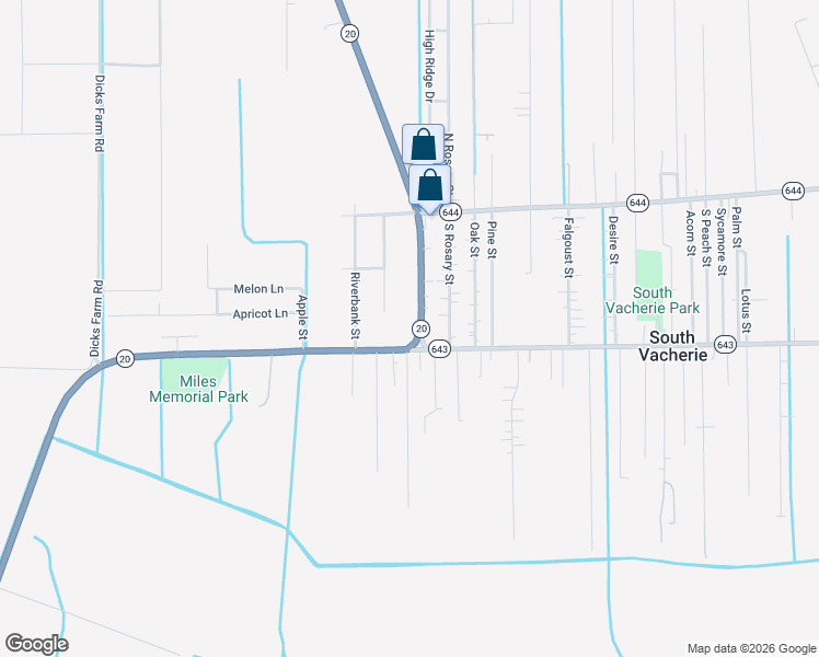map of restaurants, bars, coffee shops, grocery stores, and more near 23142 Louisiana 20 in Vacherie