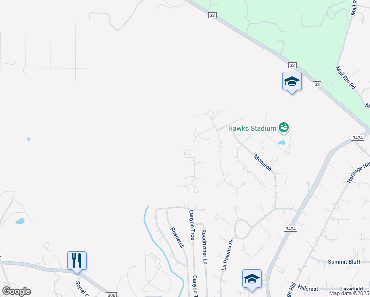 map of restaurants, bars, coffee shops, grocery stores, and more near 158 George Strait in Canyon Lake