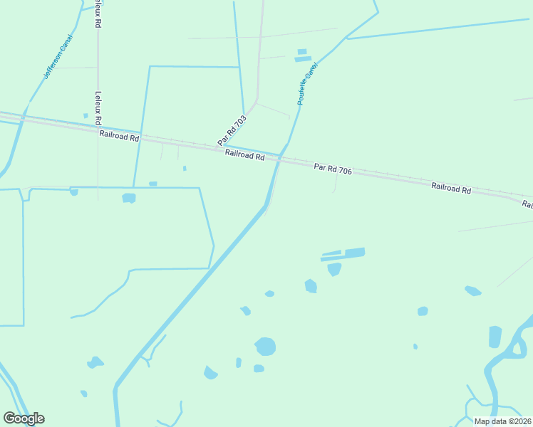 map of restaurants, bars, coffee shops, grocery stores, and more near 2603 Railroad Road in New Iberia