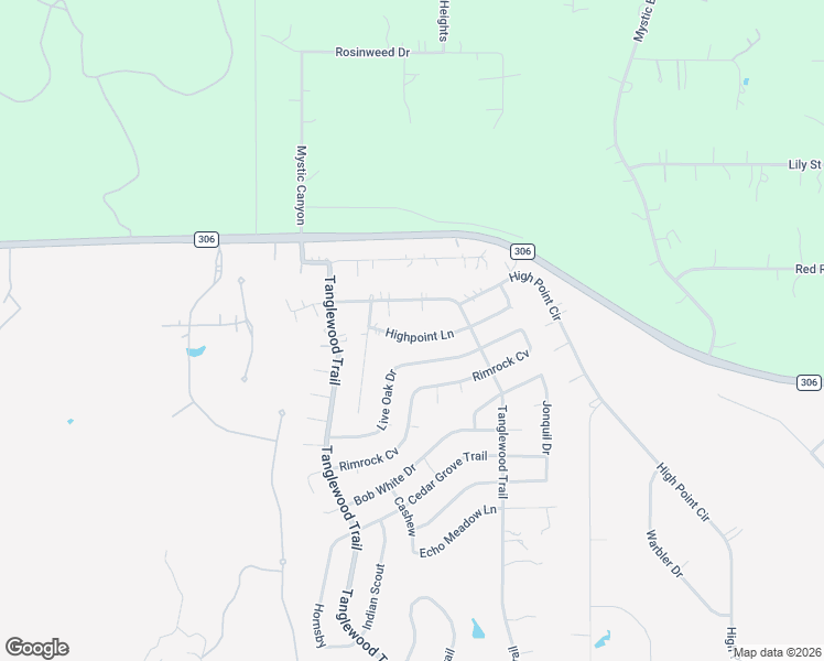 map of restaurants, bars, coffee shops, grocery stores, and more near 6121 Tanglewood Trail in Spring Branch