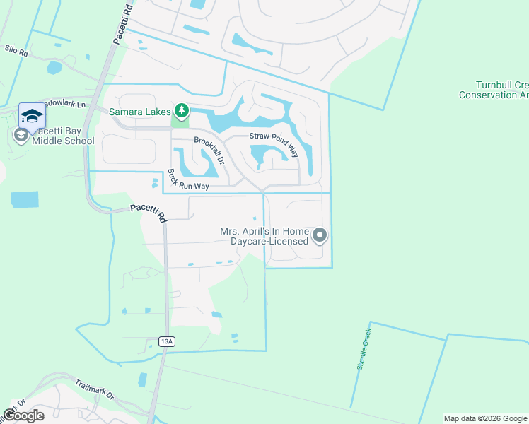 map of restaurants, bars, coffee shops, grocery stores, and more near 370 Samara Lakes Parkway in St. Augustine