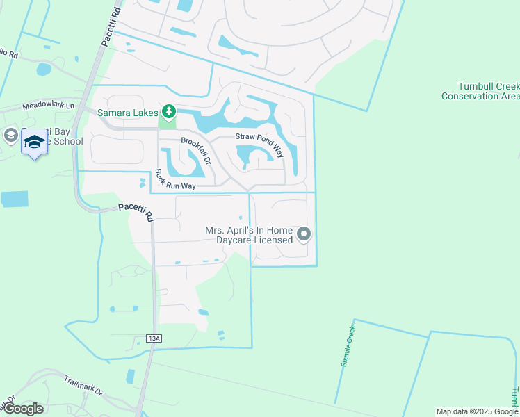 map of restaurants, bars, coffee shops, grocery stores, and more near 370 Samara Lakes Parkway in St. Augustine
