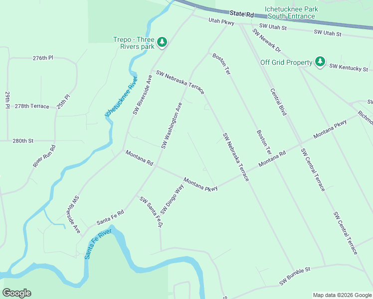 map of restaurants, bars, coffee shops, grocery stores, and more near 264 SW Delaware Way in Fort White