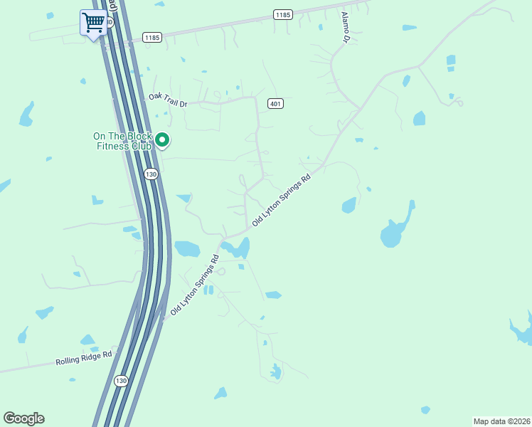 map of restaurants, bars, coffee shops, grocery stores, and more near 1003 Old Lytton Springs Road in Lockhart