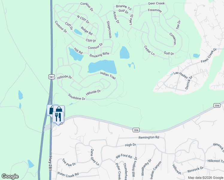 map of restaurants, bars, coffee shops, grocery stores, and more near 188 Park Grove in Spring Branch