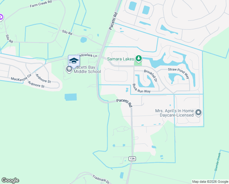 map of restaurants, bars, coffee shops, grocery stores, and more near 3430 Pacetti Road in St. Augustine