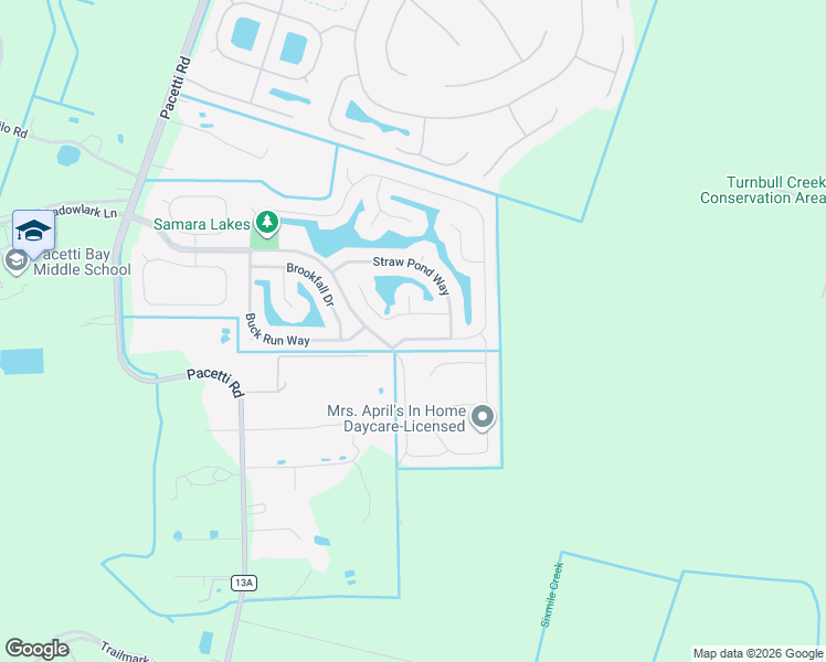 map of restaurants, bars, coffee shops, grocery stores, and more near 1447 Nochaway Drive in St. Augustine