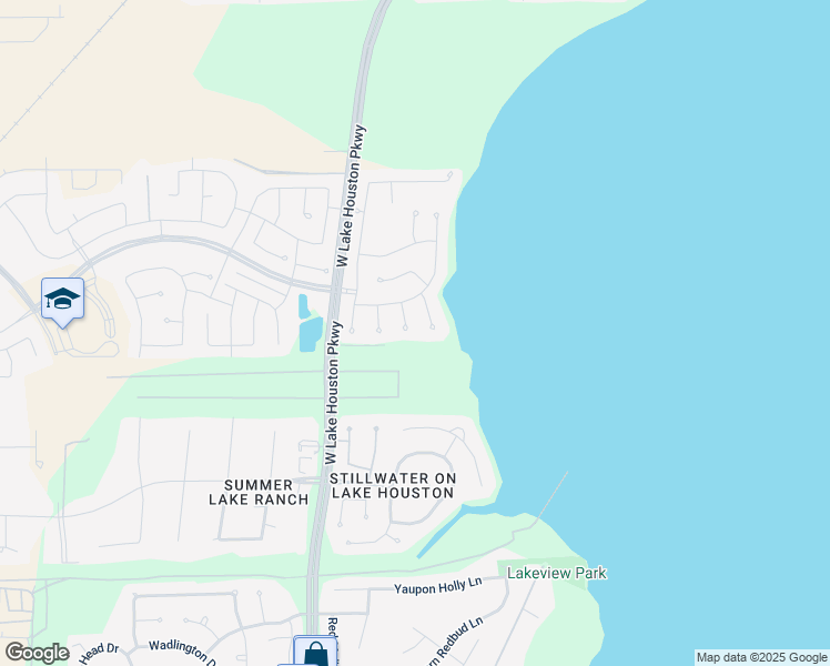 map of restaurants, bars, coffee shops, grocery stores, and more near 15402 Dolan Brook Lane in Houston