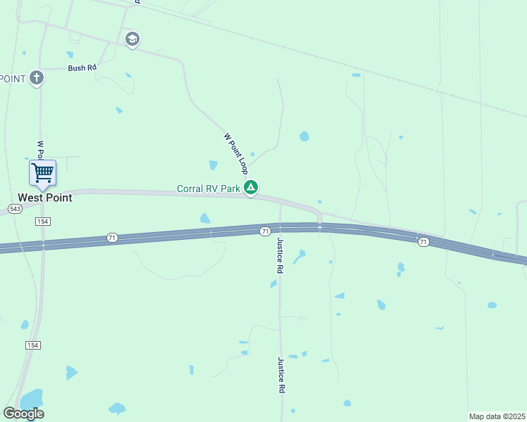 map of restaurants, bars, coffee shops, grocery stores, and more near 900 East State Loop in West Point