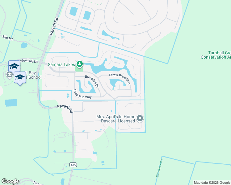 map of restaurants, bars, coffee shops, grocery stores, and more near 1447 Nochaway Drive in St. Augustine