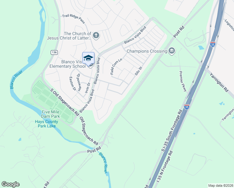 map of restaurants, bars, coffee shops, grocery stores, and more near 225 Lacey Oak Loop in San Marcos