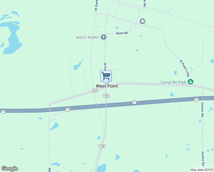 map of restaurants, bars, coffee shops, grocery stores, and more near in West Point