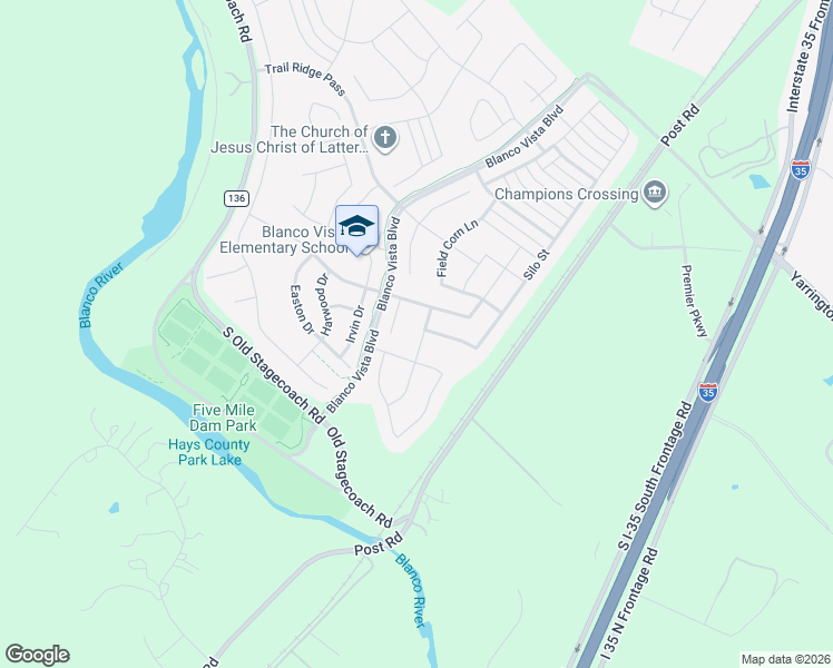 map of restaurants, bars, coffee shops, grocery stores, and more near 117 Farm House Road in San Marcos