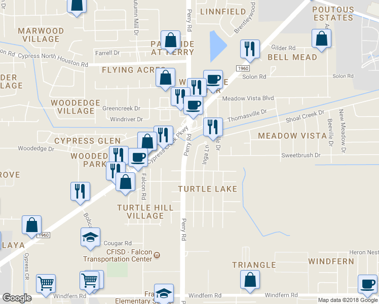 map of restaurants, bars, coffee shops, grocery stores, and more near 11839 Stone Bridge Drive in Houston